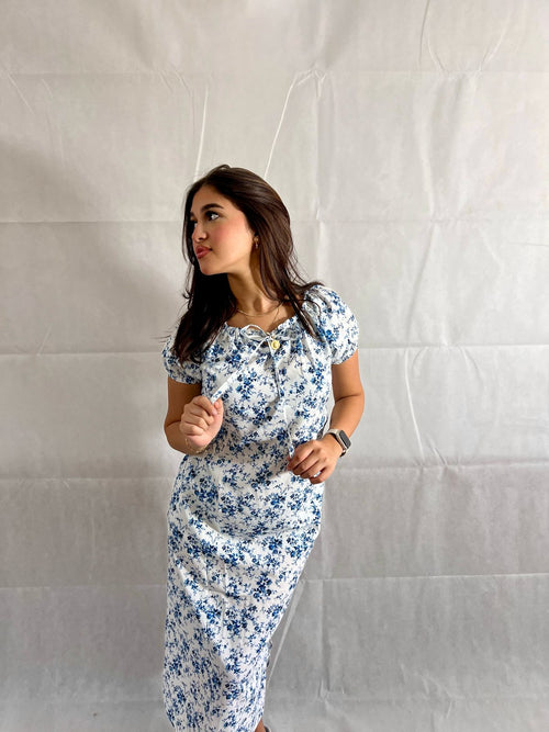 Blue blossom dress