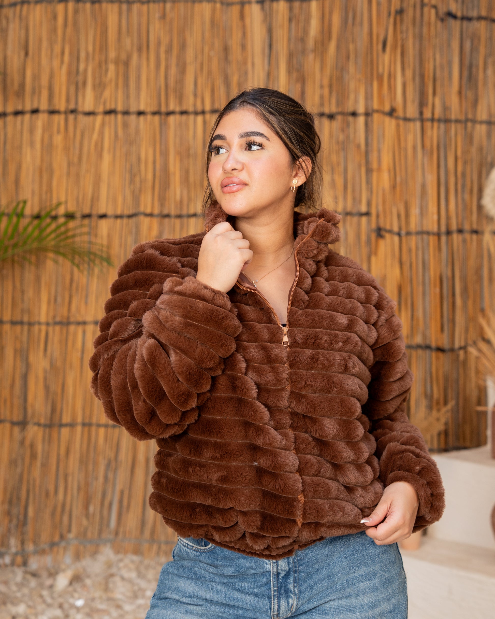 Bubble fur jacket
