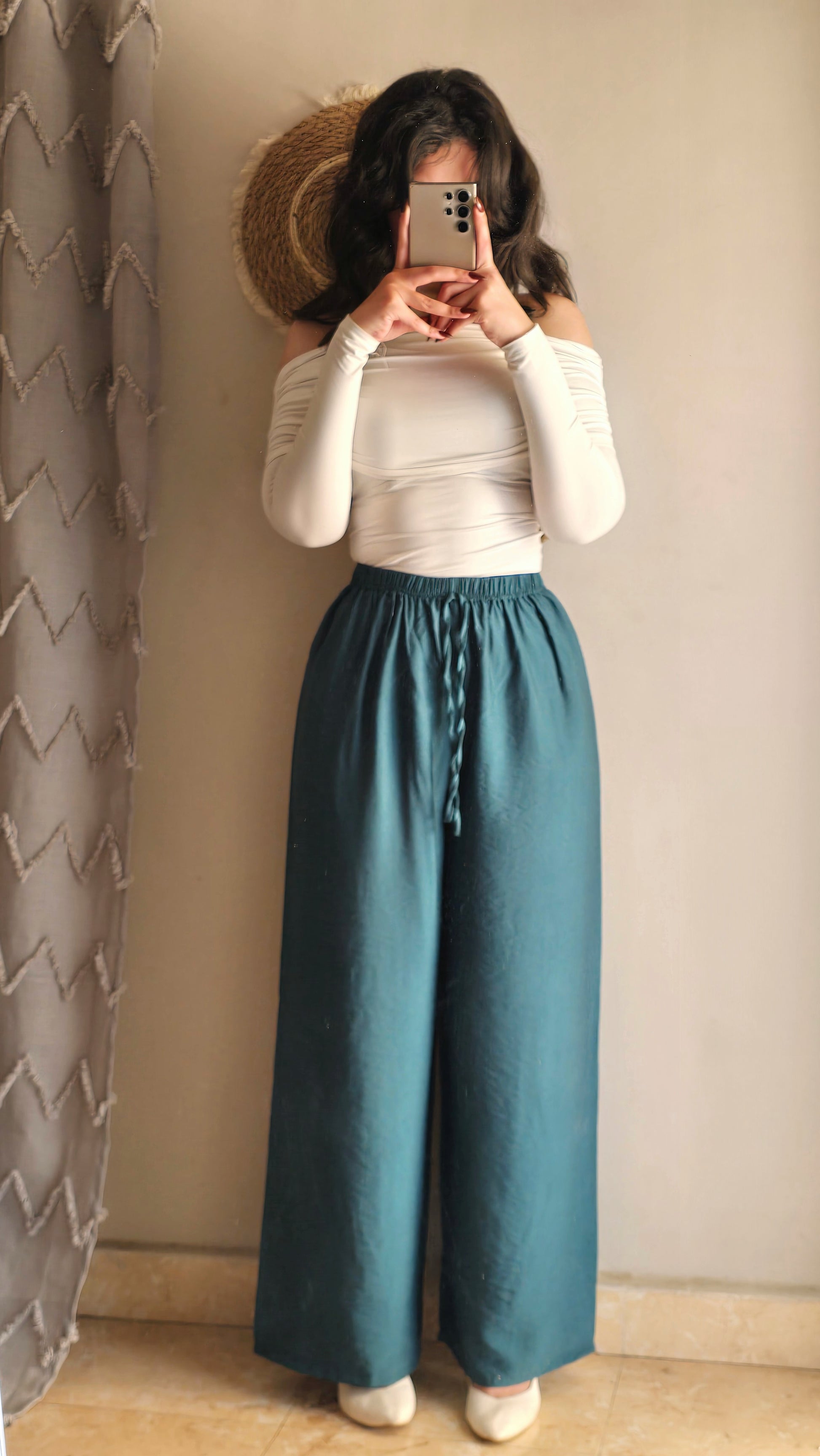 Cream Flow Pants