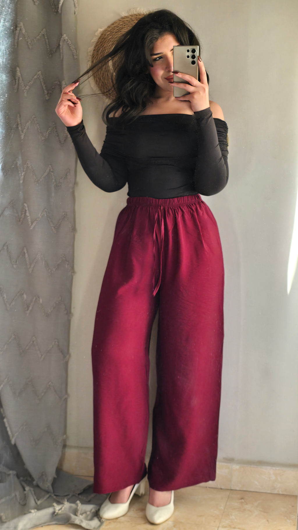 Cream Flow Pants